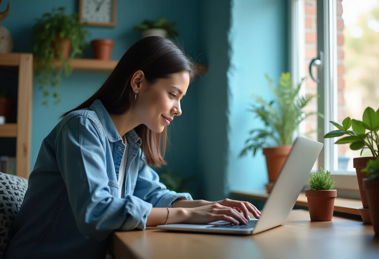 Person working from home